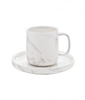 Набор из чашки и блюдца MARBLE GREY, ROOMERS