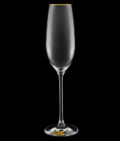 Бокалы для шампанского "Spirit - Золотая отводка", набор 6 шт, Rona