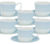 Чайный набор "Блюз": 6 чашек + 6 блюдец