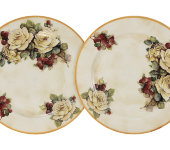 Набор из 2-х десертных тарелок Роза и малина