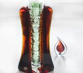Ваза декоративная 38см, Vaclav Ruzicka-RIVA GLASS