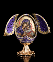 Яйцо-икона Божья матерь, кобальт, Credan S.A., 350072