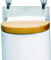 Банка для соли из белого фарфора навесная, Cristel