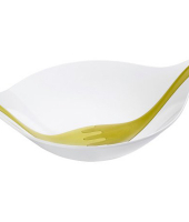 Миска для салата LEAF L Koziol, белый/зеленый/оливковый