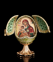 Яйцо-икона Божья матерь, зелёное, Credan S.A., 350073