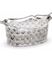 Большая корзина, гравированная, с ручками "ROME", "Sheffield", Chinelli