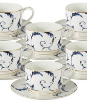 Набор 12 предметов Элегия: 6 чашек + 6 блюдец