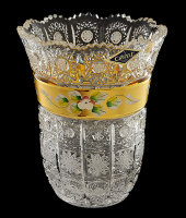 Ваза хрустальная с лепкой, 15 см, Aurum Crystal