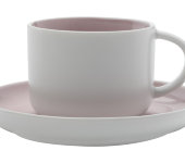 Чашка с блюдцем Оттенки (розовая) без инд.упаковки