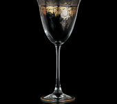 Бокал для вина, G153GP-57 GOLD/PLATINUM, 260 мл, набор 6 шт, стекло с позолотой и платиной, Combi