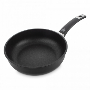 411.24 Сковорода глубокая с антипригарным покрытием, 24 см, литой алюминий с алмазным порошком, черный item