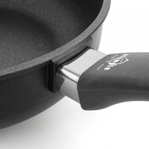 411.24 Сковорода глубокая с антипригарным покрытием, 24 см, литой алюминий с алмазным порошком, черный item