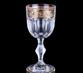 Набор рюмок для водки/ликера "Columbia Gold", стекло с позолотой, Timon, Италия