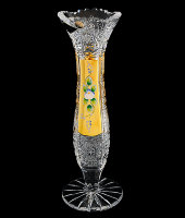 Ваза хрустальная с лепкой, 26 см, Aurum Crystal