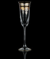 Бокал для шампанского, G153GP-58 GOLD/PLATINUM, набор 6 шт, стекло с позолотой и платиной, Combi