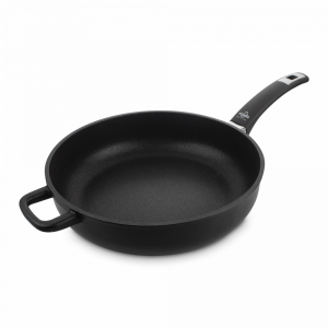 411.28 Сковорода глубокая с антипригарным покрытием, 28 см, литой алюминий с алмазным порошком, черный item