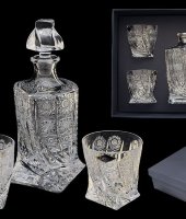 Набор для виски, 3 предмета, хрусталь, Aurum Crystal