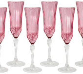 Набор: 6 бокалов для шампанского Адажио - розовая