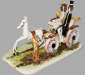 Статуэтка "Дама и кавалер в коляске", Zampiva