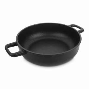 413.24 Сотейник с двумя ручками с антипригарным покрытием, 24 см, литой алюминий с алмазным порошком, черный item