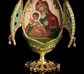 Яйцо-икона Божья матерь, зелёное, Credan S.A., 350081