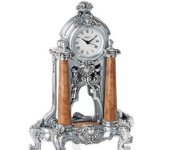 Настольные часы с мраморными колоннами, h 18,5 cm ORO473R