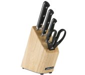 Набор из 3-х кухонных ножей с ножницами на деревянной подставке, Arcos