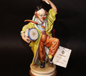 Статуэтка "Клоун с барабаном", Porcellane Principe