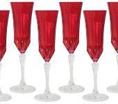 Набор: 6 бокалов для шампанского Адажио - красная