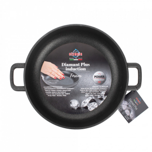 413.28 Сотейник с двумя ручками с антипригарным покрытием, 28 см, литой алюминий с алмазным порошком, черный item