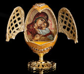 Яйцо-икона Божья матерь, амбер, Credan S.A., 350082
