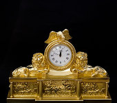 Часы "Охота" кварцевые, цвет: золотой, h 22 cm, L 30 cm ORO716ORO