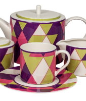 Чайный сервиз "Минотти фиолетовый" 17/6, Royal Bone China