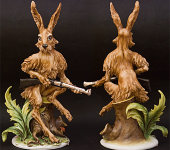 Скульптура "Заяц на охоте", Tiche Porcellane