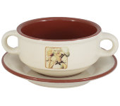 Суповая чашка на блюдце "Шеф-повар", Terracotta      