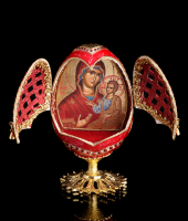 Яйцо-икона Божья матерь, красное, Credan S.A., 350085