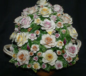Декоративная композиция в корзине "Розы", Artigiano Capodimonte