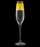 Бокалы для шампанского "Celebration - Золтые пирамиды" 6 шт, Rona