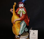 Статуэтка "Клоун с контрабасом", Porcellane Principe