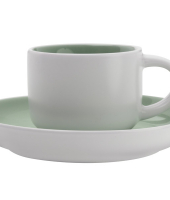 Чашка кофейная с блюдцем Оттенки (мятная) без инд.упаковки