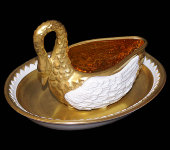 Чайная пара "Лебедь" (чашка + блюдце), Tiche Porcellane