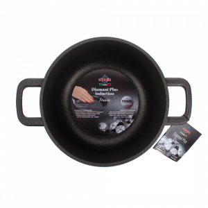 415.20 Кастрюля с антипригарным покрытием, 20 см, 3.5 л, литой алюминий с алмазным порошком, черный item