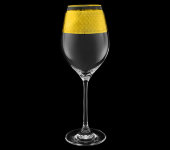 Бокалы для вина "Celebration - Золтые пирамиды" 360 мл, 6 шт, Rona