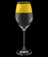 Бокалы для вина "Celebration - Золтые пирамиды" 360 мл, 6 шт, Rona