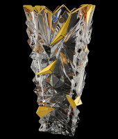Ваза "Glacier Gold", хрусталь с позолотой, Bohemia Jihlava
