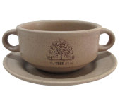 Суповая чашка на блюдце "Дерево жизни", Terracotta       