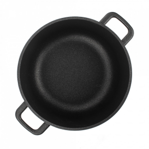 415.24 Кастрюля с антипригарным покрытием, 24 см, 5.3 л, литой алюминий с алмазным порошком, черный item