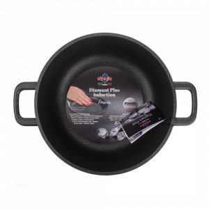 415.24 Кастрюля с антипригарным покрытием, 24 см, 5.3 л, литой алюминий с алмазным порошком, черный item