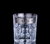 Набор стаканов для виски "Columbia Platina", стекло с серебрением, Timon, Италия