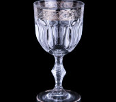 Набор бокалов для белого вина "Columbia Platina", стекло с серебрением, Timon, Италия